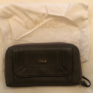 Chloe grey leather wallet
